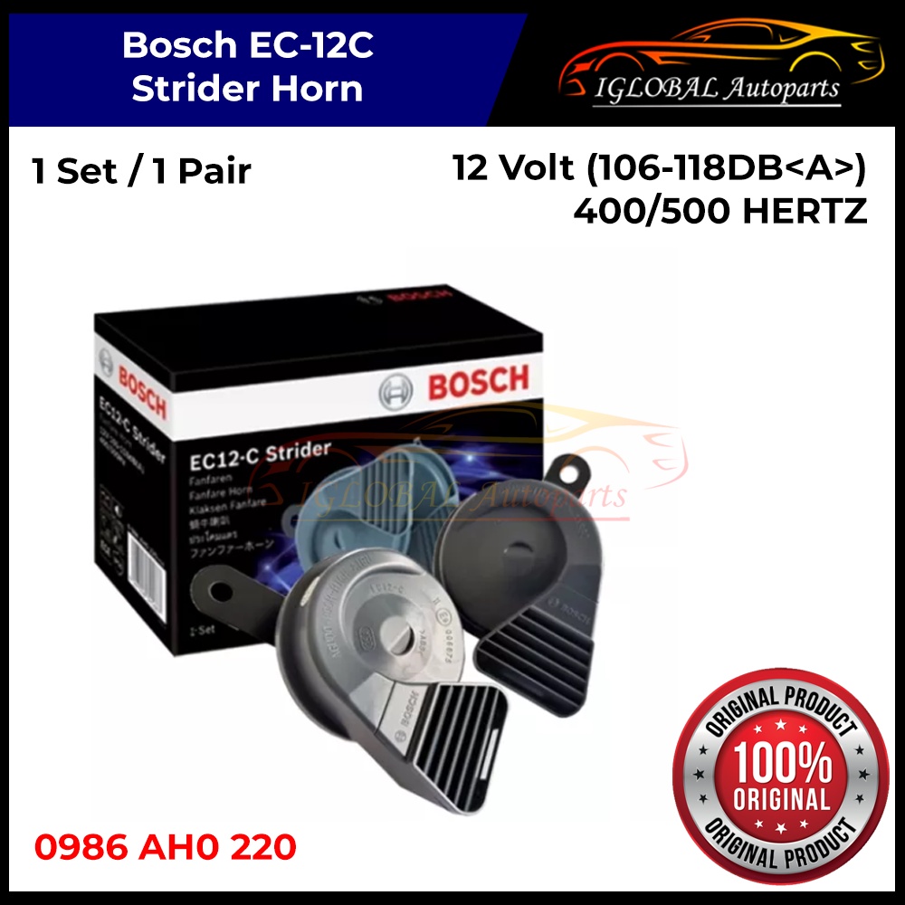 Bosch EC6 Fanfare Compact BM Twin Horn Set - 0986AH0403