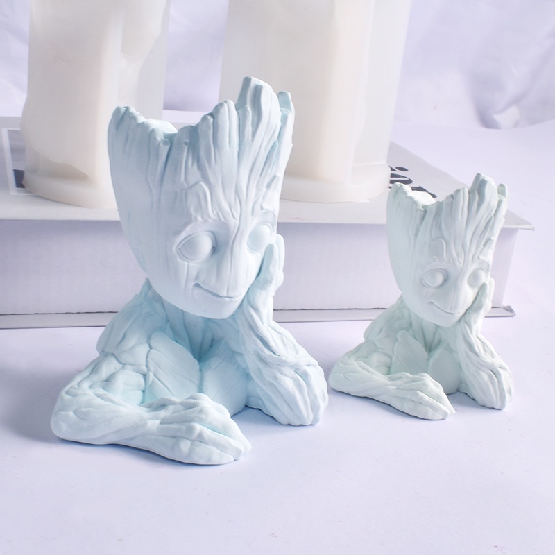 CHK 3D Tree Man silicone mold for Candle DIY Aromatic Plaster Gelut ...
