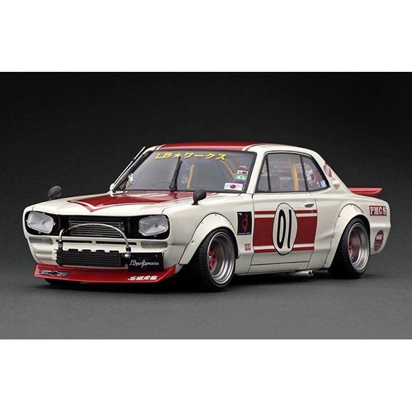 Ignition Model IG 1/18 - Nissan Skyline GT-R KPGC10 LB-WORKS Hakosuka 2Door  White/Red IG2661 | Shopee Malaysia