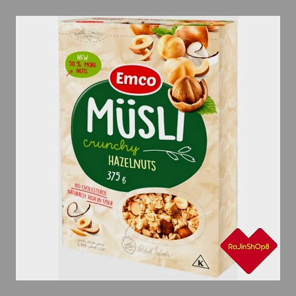 EMCO Crunchy Musli Cereal Blueberries Raspberries / Tropical Fruits