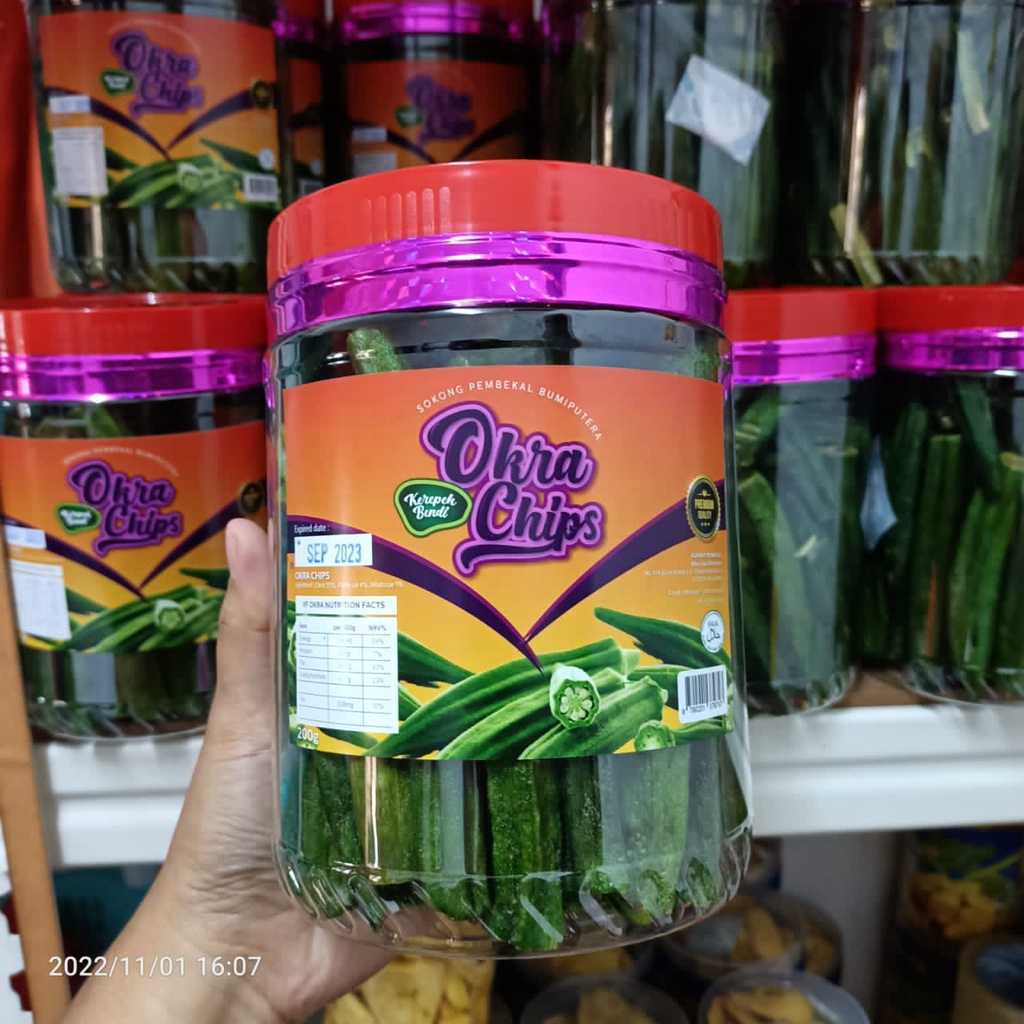 Kerepek Sayur Bendi Okra Chip (Vegetables, Jackfruits Chip, Okra Chip