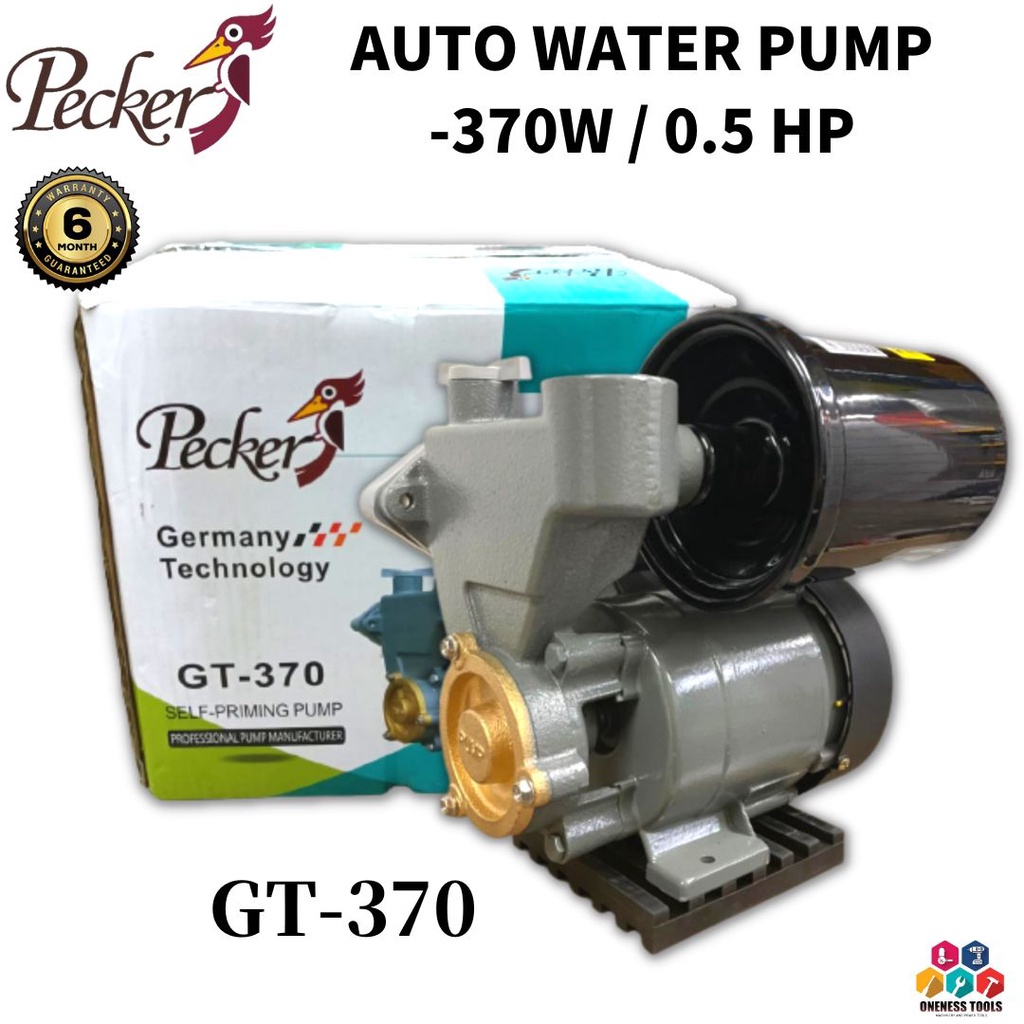 ''PECKER'' AUTO WATER PUMP 370W / 0.5 HP (GT370) Shopee Malaysia