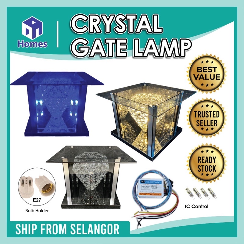 Outdoor light / lamp Crystal outdoor gate lamp weatherproof gate light ...