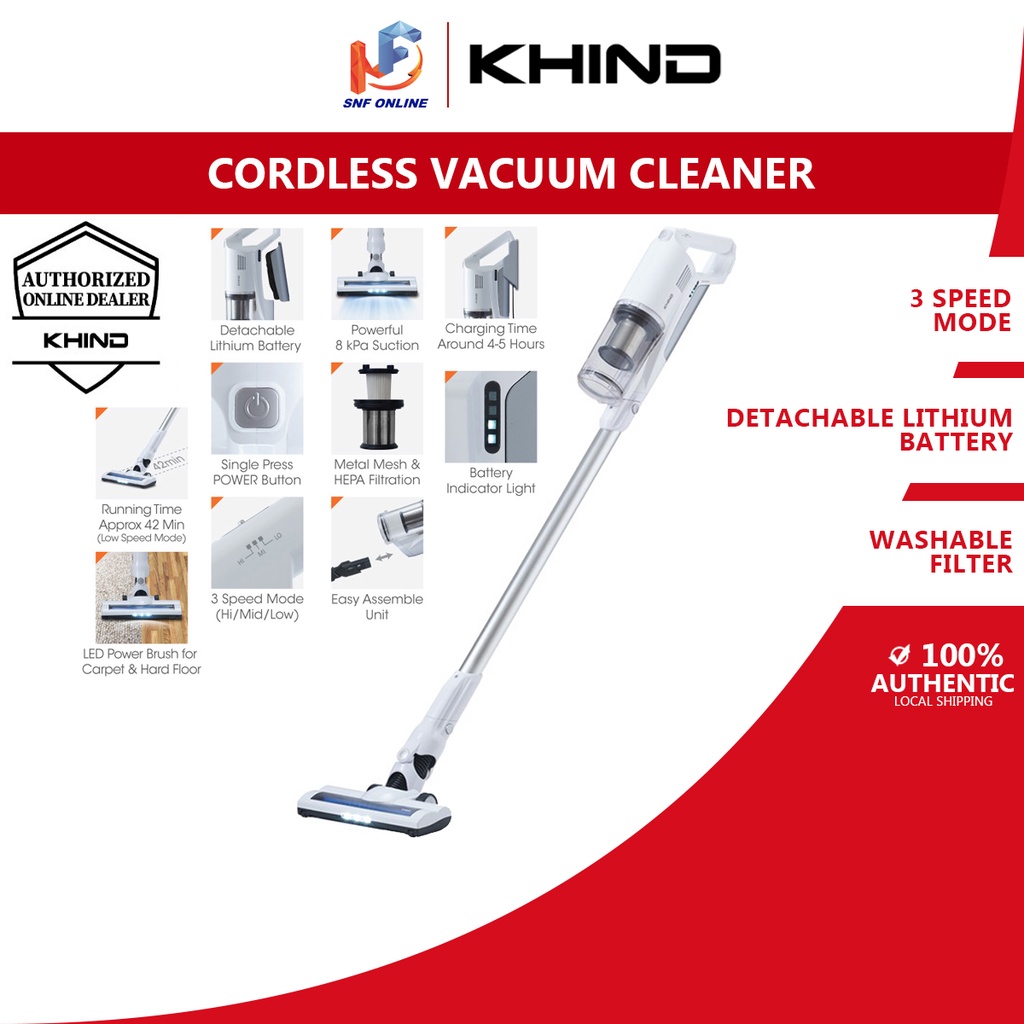 Khind Cordless Vacuum Cleaner VC9691 Shopee Malaysia