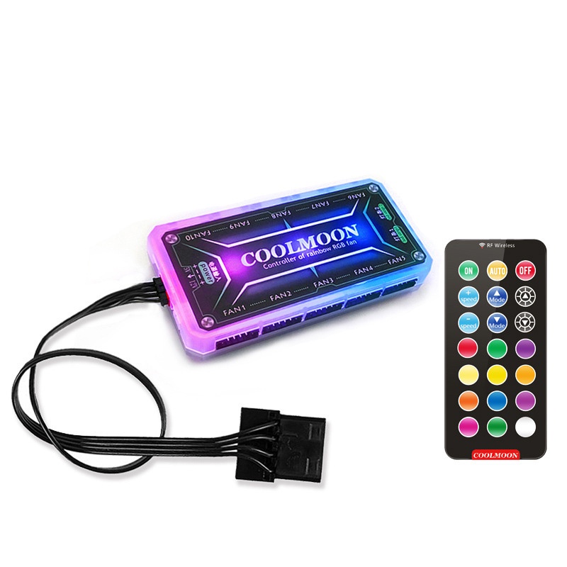 COOLMOON RGB Lighting Chassis FAN Controller With Music Mode And ...