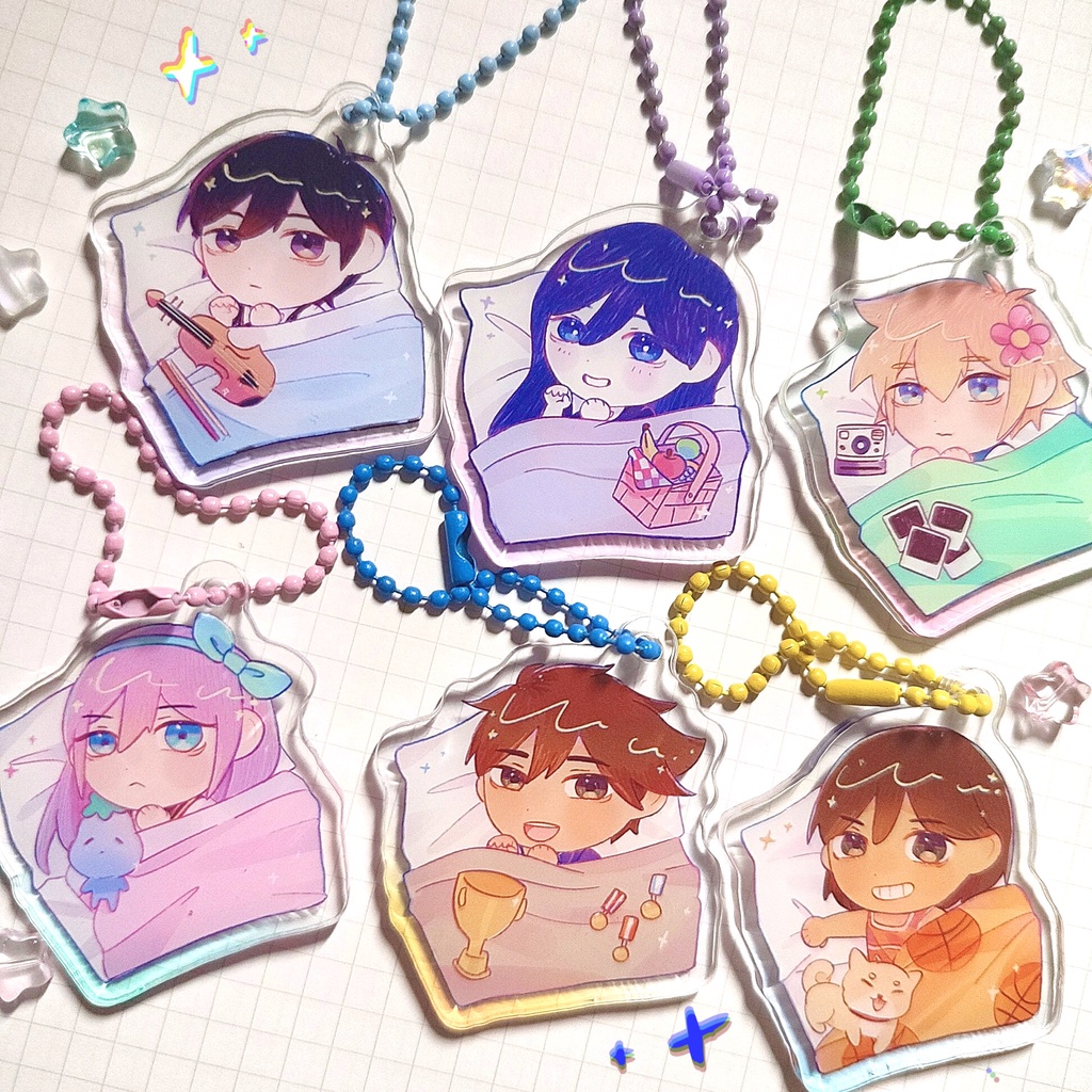 Omori Sunny Basil Aubrey Hero Kel Mari 5cm Keychain 💡 Shopee Malaysia