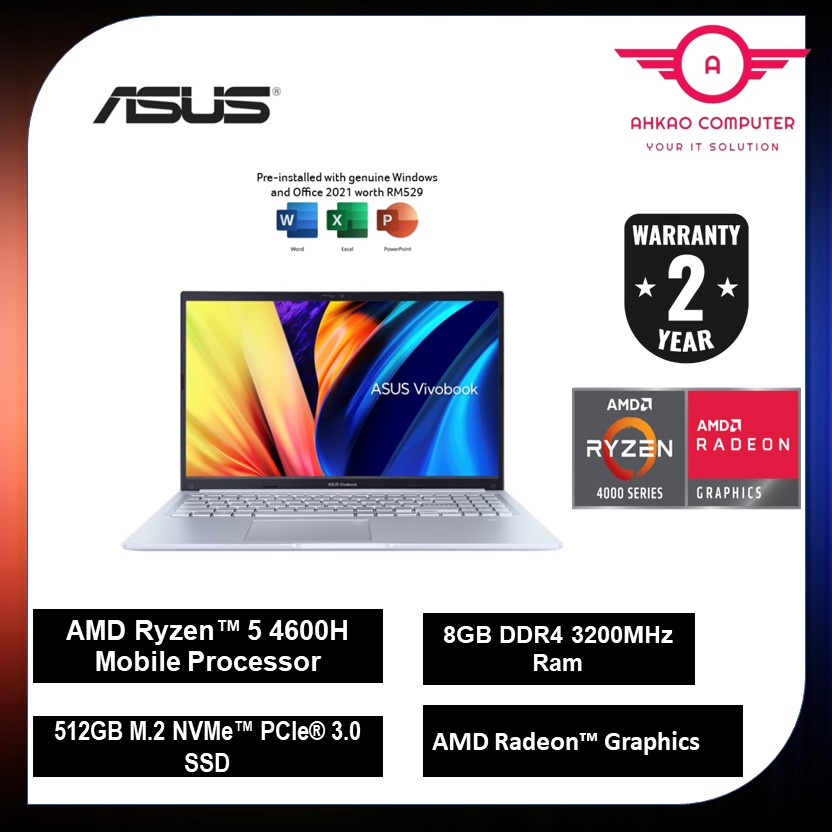 Asus Vivobook 15 M1502I-ABQ272WS 15.6'' FHD Laptop Icelight Silver ...