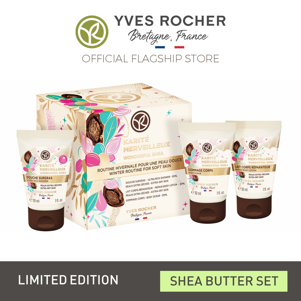 Yves Rocher Limited Edition Wonderful Shea Kit (Ultra Rich Shower 30ml