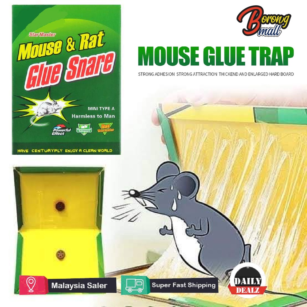 Mouse Trap Board Catcher Rat Lizard Cockroach Sticky Glue Board Pest ...