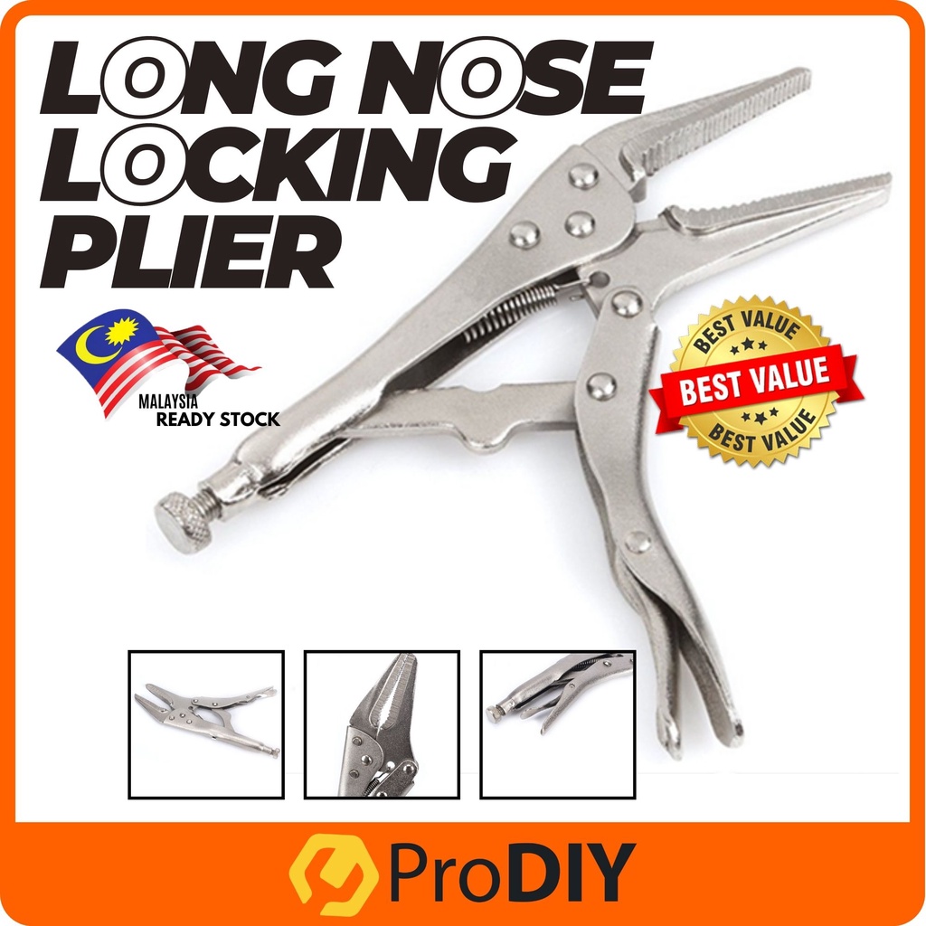 Long Nose Type Locking Plier Heavy Duty Clipper Multifunction Grip