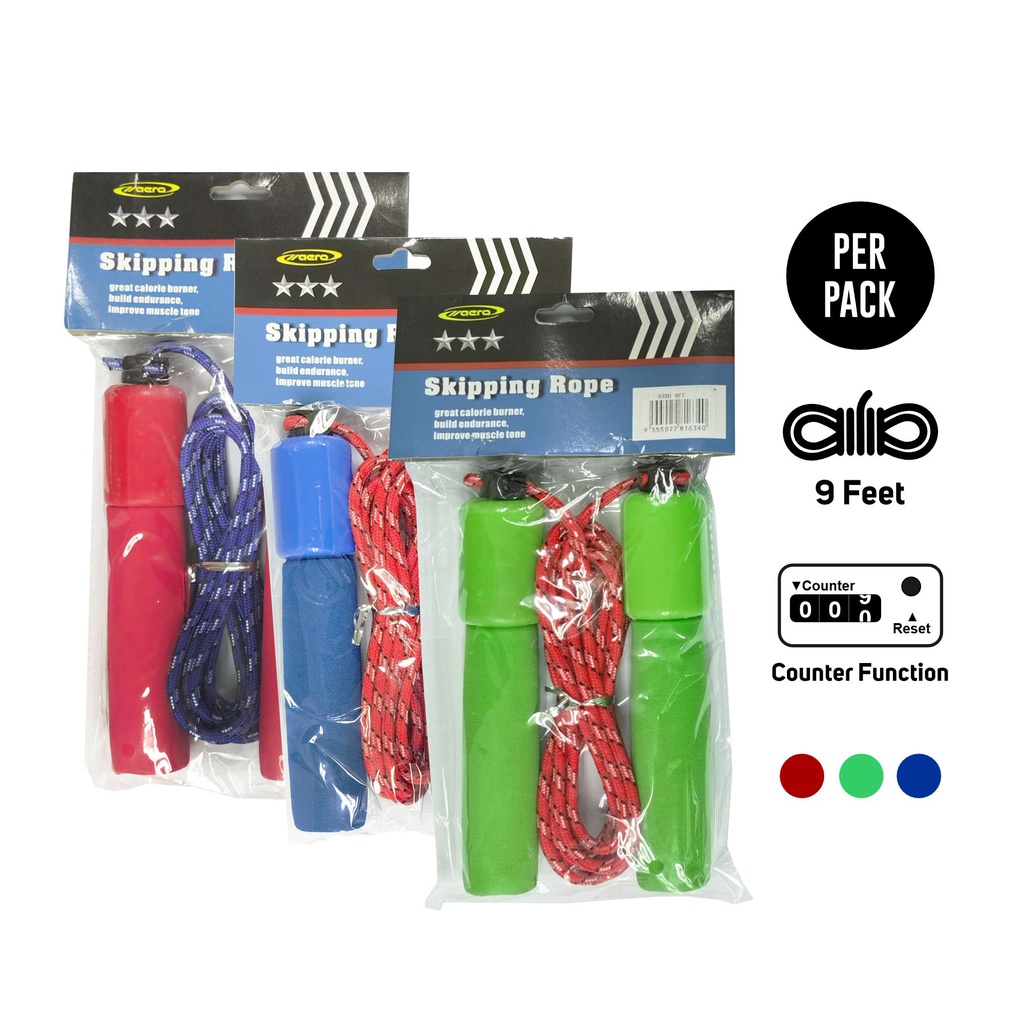 AERO Jump Rope With Counter / Skipping Rope / Tali Skipping 9 Feet ...
