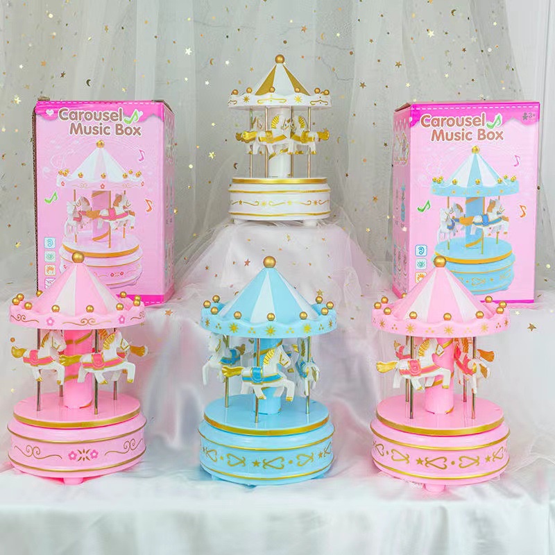 Merry Go Round Carousel Music Box Children Decoration /Muzik Box kanak ...