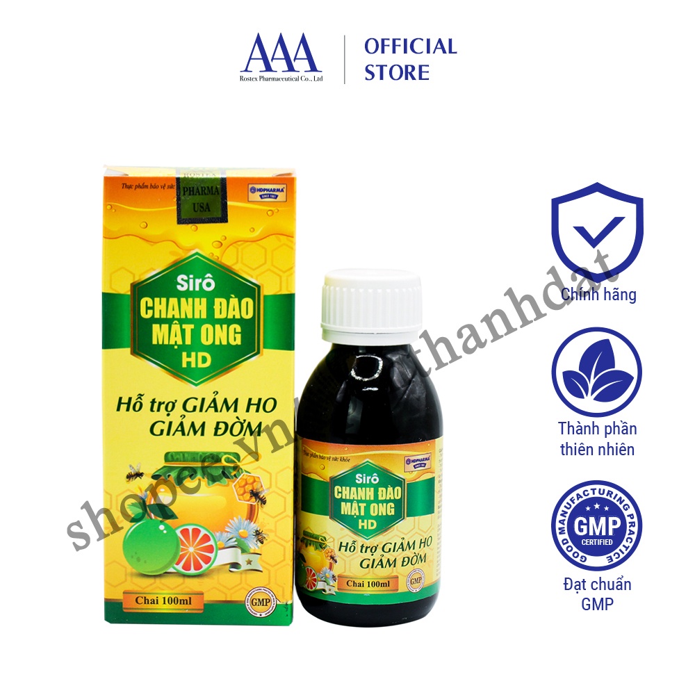 Hd Lemon Peach Honey Cough Syrup helps relieve cough, eliminate phlegm
