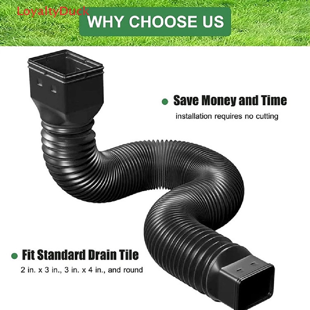 2-Pack Brown Gutter Downspout Extensions – Flexible, 21" To 60" Adjustable, Fits 2x3 & 3x4, ABS Connector, PP Hose