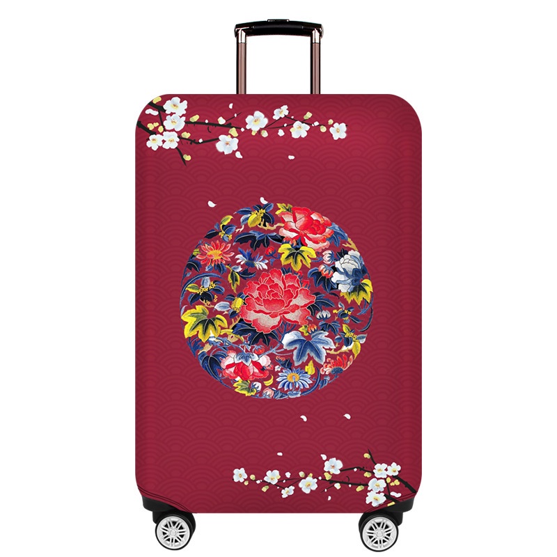 Luggage Case Cover Chinese Traditional Style Suitcase Protective Cover