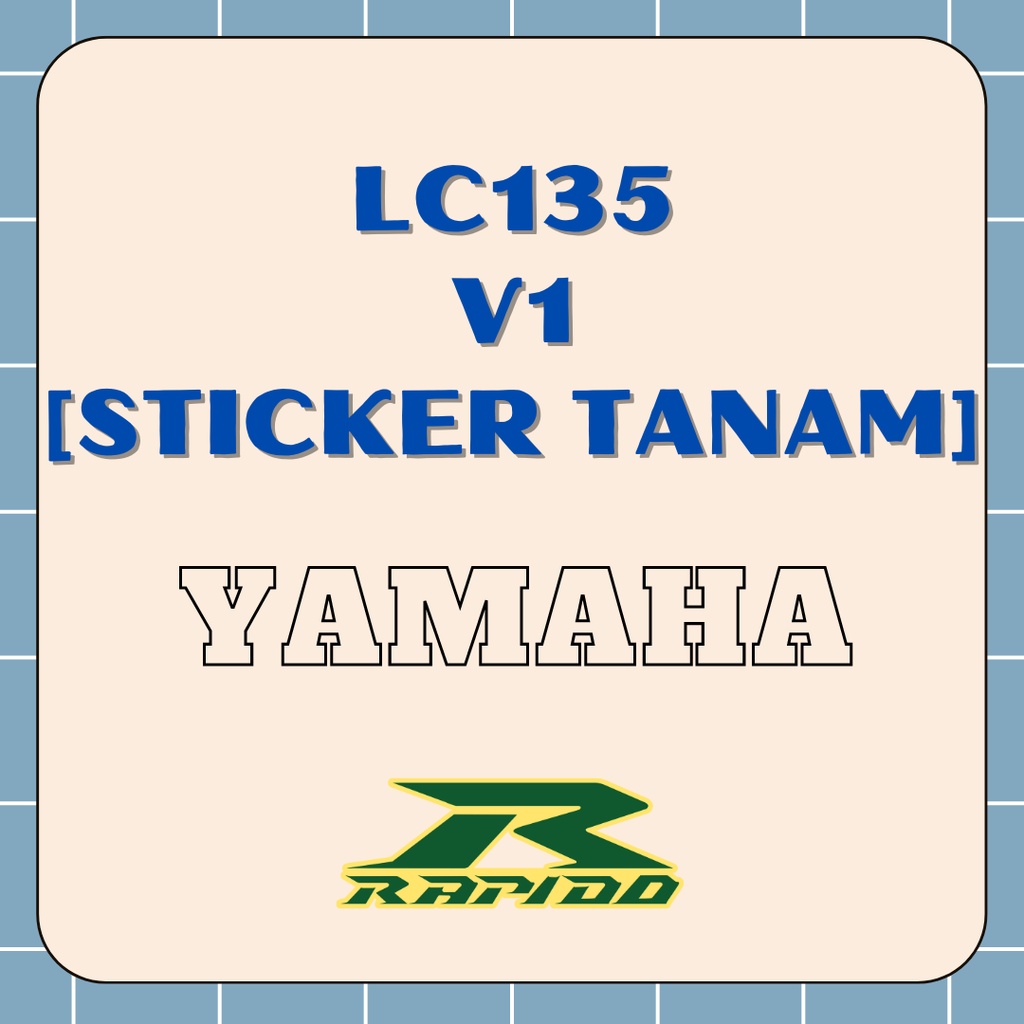 YAMAHA LC 135 LC135 V1 RAPIDO COVERSET STANDARD (STICKER TANAM/AIRBRUSH ...