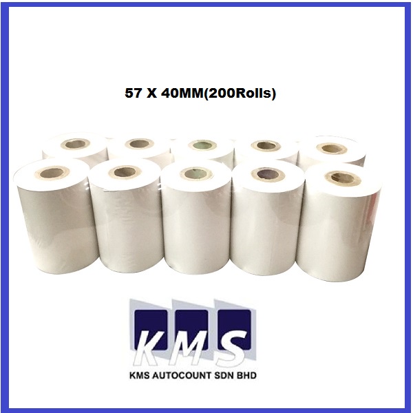 Thermal Receipt Printer Paper Roll 57mm x 40mm (100Rolls) | Shopee Malaysia