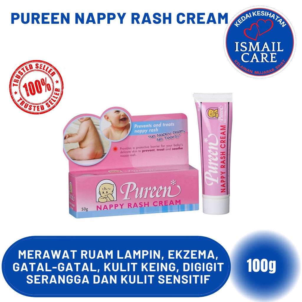 PUREEN NAPPY RASH CREAM (GATAL-GATAL, RUAM LAMPIN, EKZEMA DLL) | Shopee ...