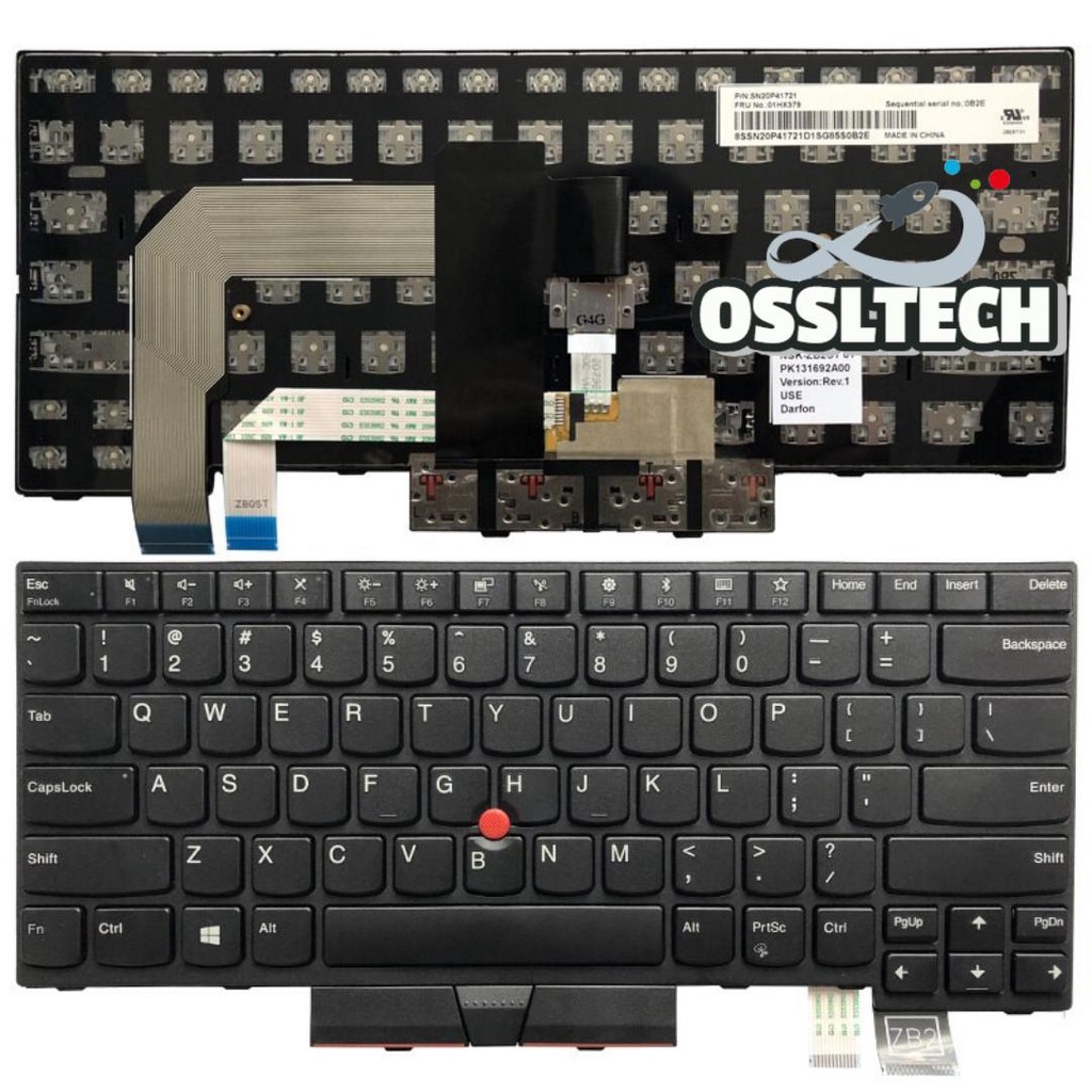 Clavier AZERTY Original Lenovo ThinkPad T470 T480 A475 A485 - Occasion, Fonctionnel