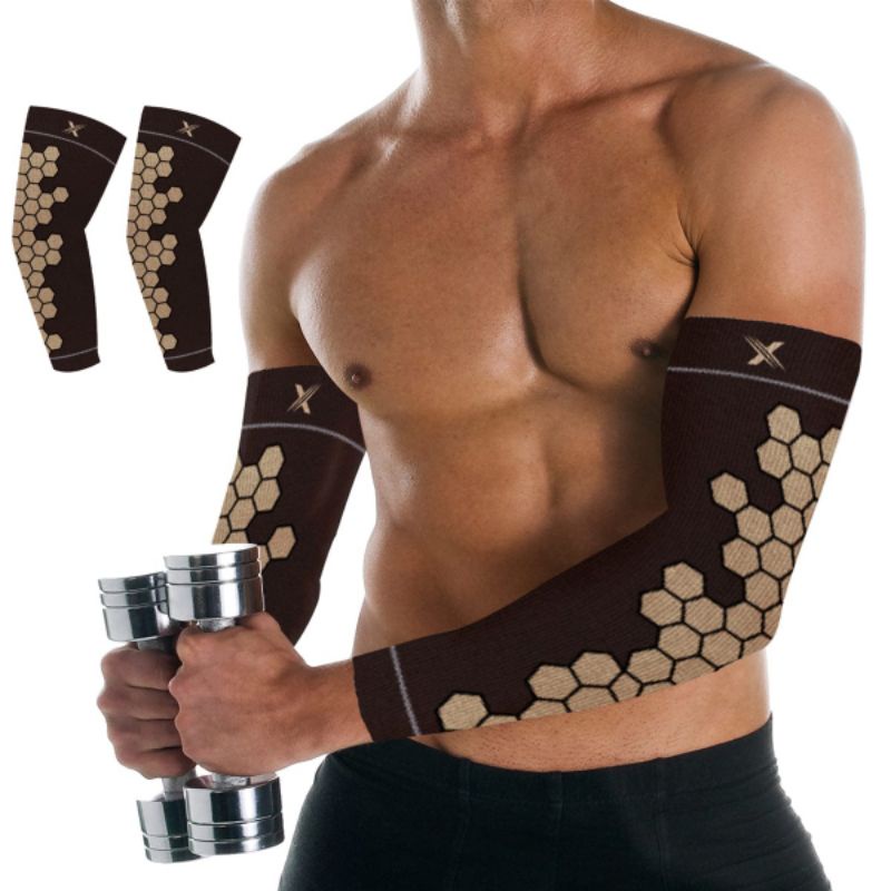 Copper Infused Arm Compression Elbow Support Sleeves (1Pair) Shopee
