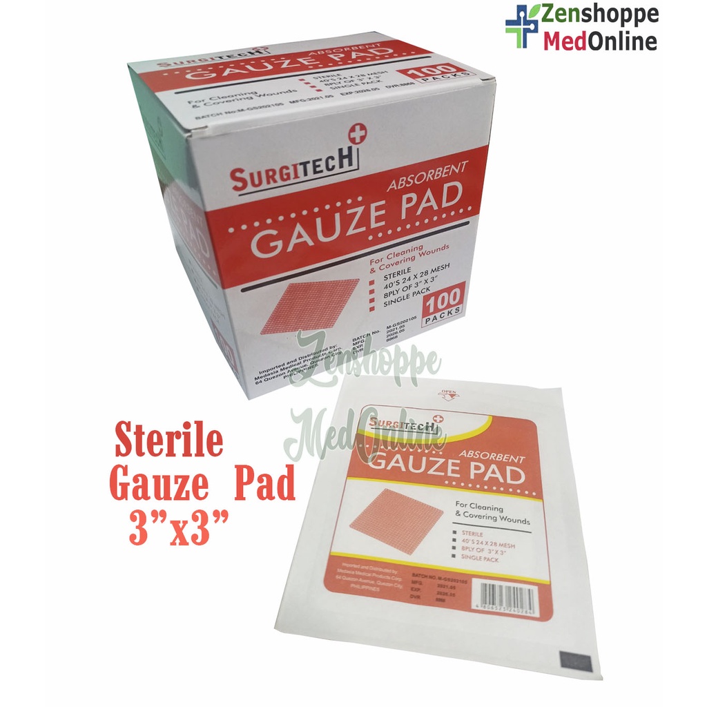 SURGITECH Sterile Gauze Pad 3x3 (by box) Shopee Malaysia