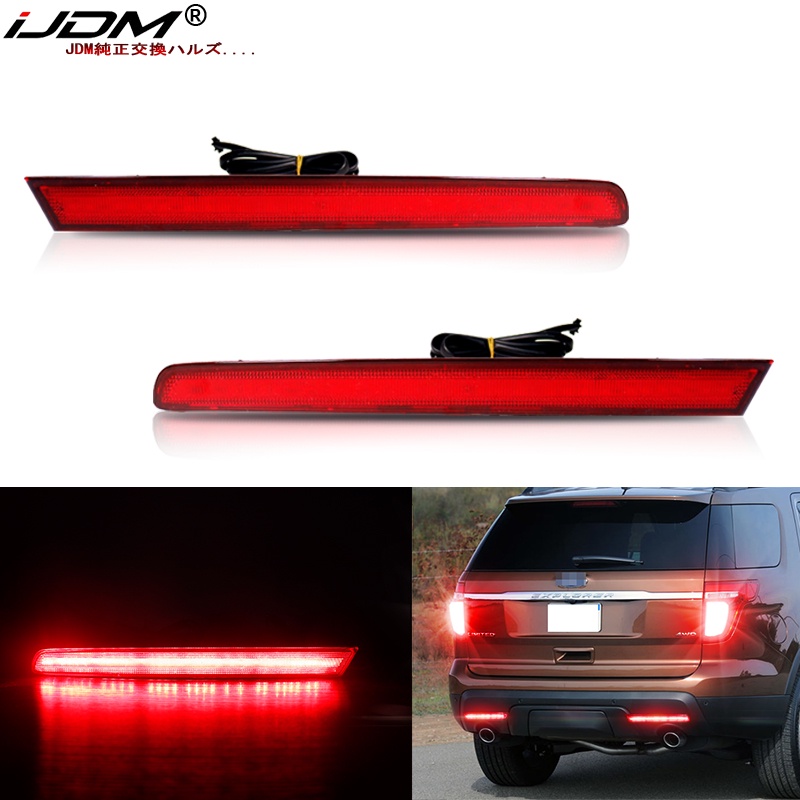 iJDM Car Red 12v LED Bumper Reflector Lights For 2011-2015 Ford ...
