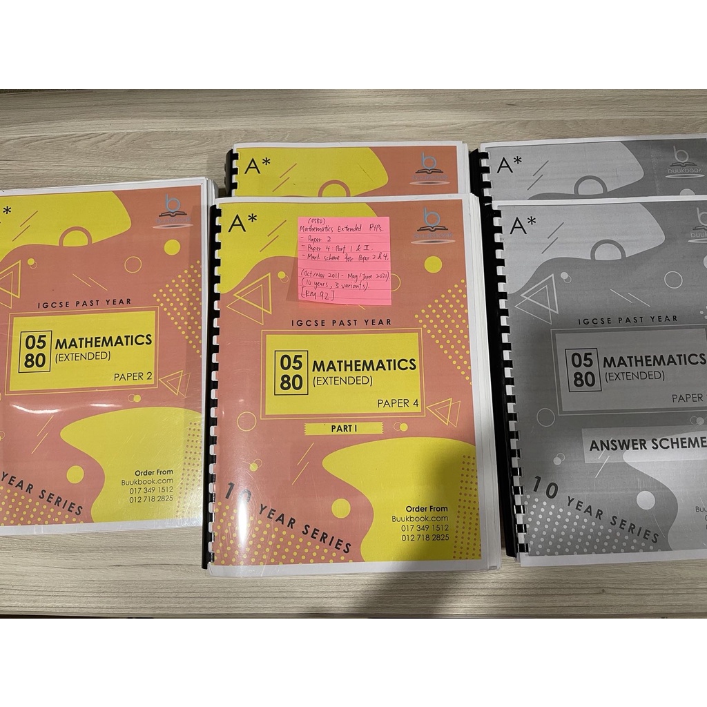 IGCSE Past Year Papers: Mathematics Extended 0580 - 10 Years, 3 ...