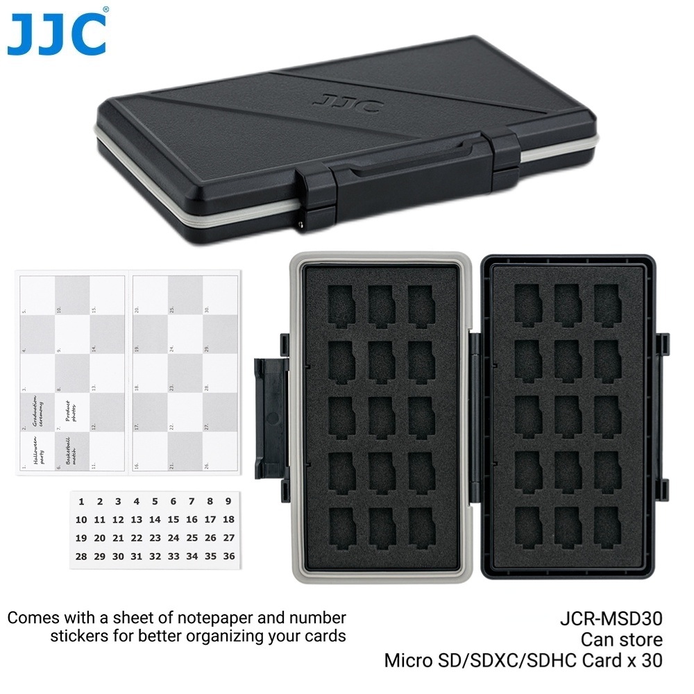 JJC Memory Card Case Slim Flash Card Storage Holder for SD Micro SD