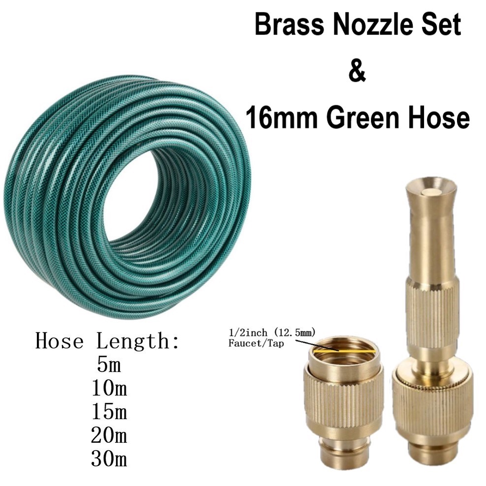 [Hose+Spray Set] Brass Nozzle water gun high pressure direct quick