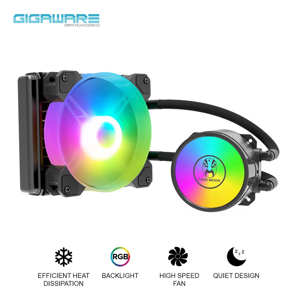 ₪Gigaware Coolmoon 120Mm/240Mm Aio Water Liquid Cooling Radiator ...