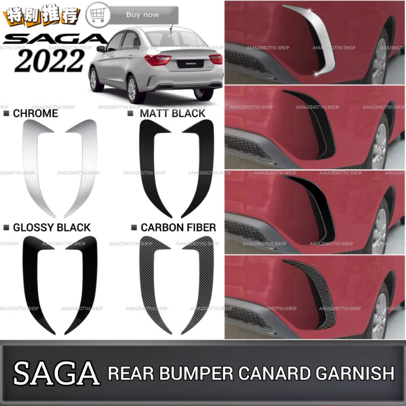 AMAZING PROTON SAGA 2022 FACELIFT REAR BUMPER CANARD LIP GARNISH REAR ...