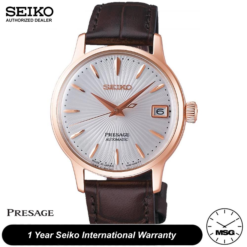 Seiko SRP852J1 Women s Automatic Presage Cocktail Rose Gold Tone