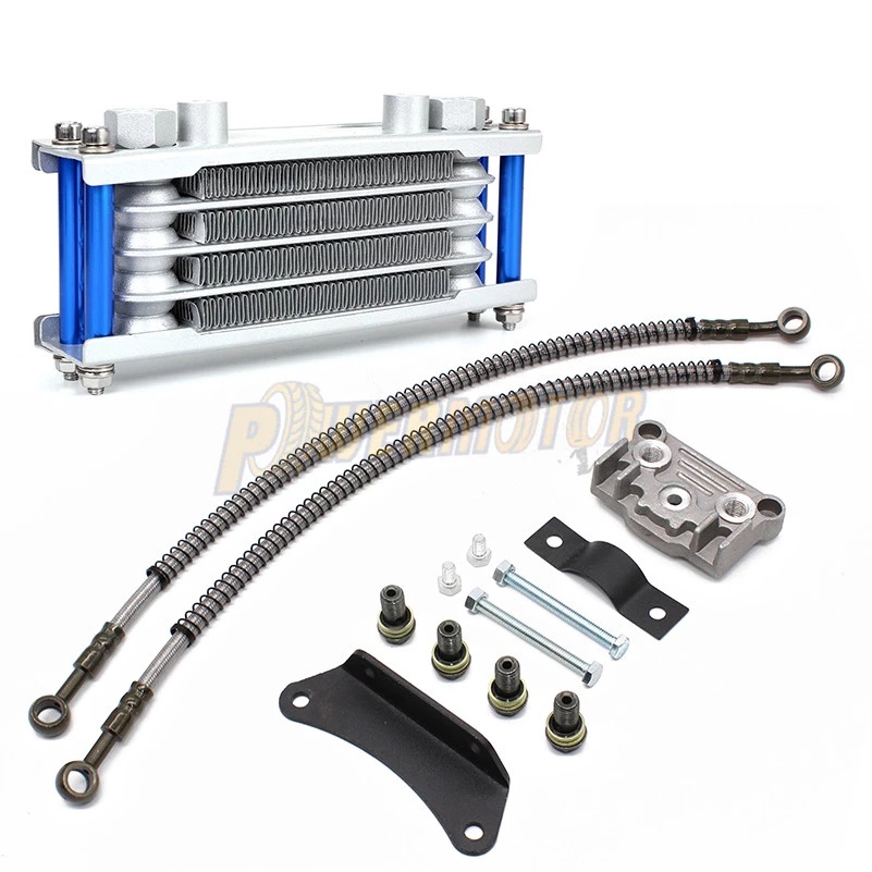 Oil Cooler Radiator For 125cc 140cc 150cc Dirt Pit Bike & ATV – Red Aluminum