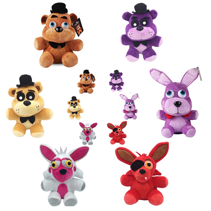 Fnaf 1825cm Five Nights At Freddys Foxy Chica Bonnie Golden Freddy Toy Plush Shopee Malaysia 0874