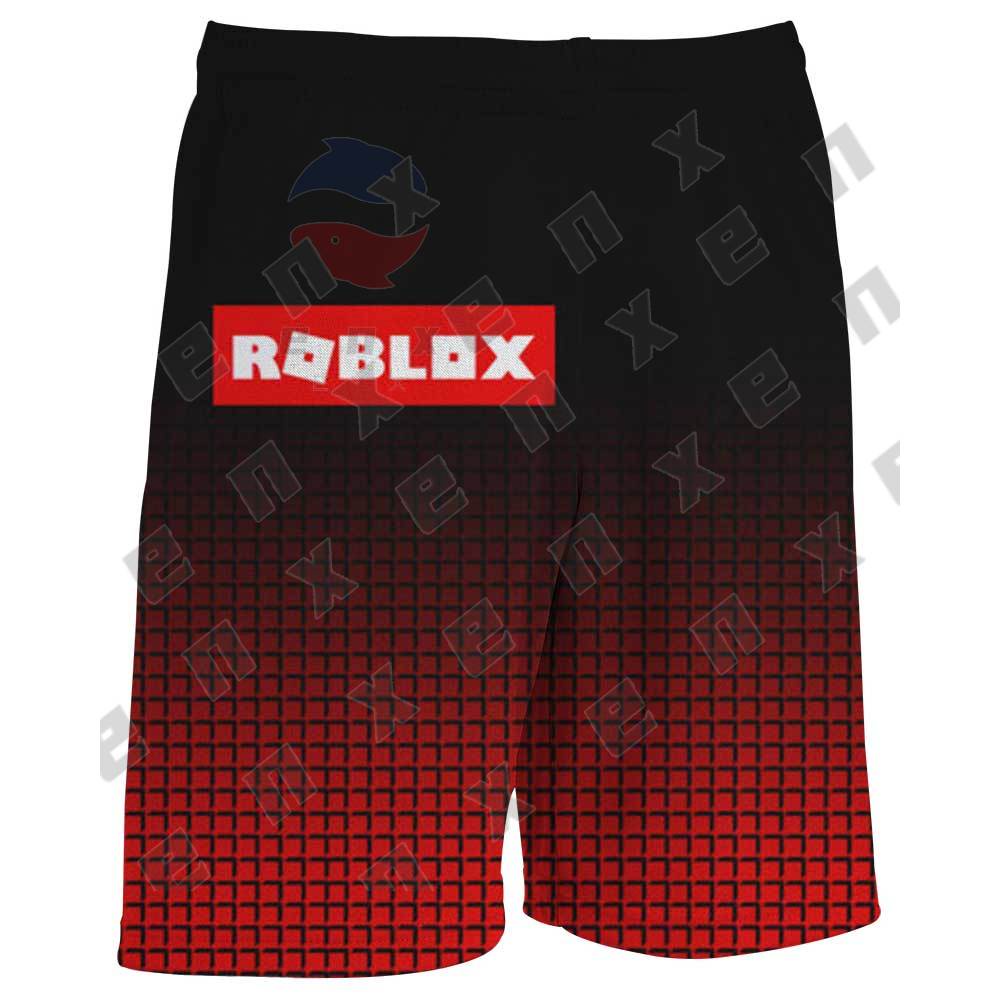 ENX* Kids Roblox Game Print Pants Boy Shorts Red Shopee Malaysia