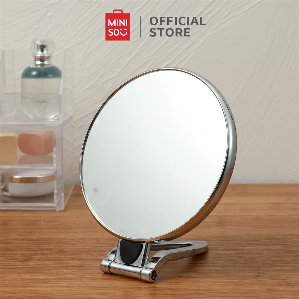 Miniso Folding Table Mirror Portable Double Sided Mirror Aesthetic Make