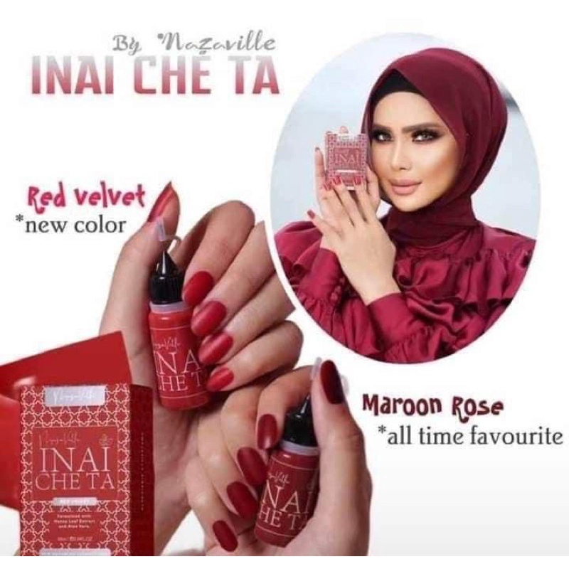 INAI CHE TA MAZAVILLE ORIGINAL HQ (MAROON ROSE / RED VELVET) | Shopee ...