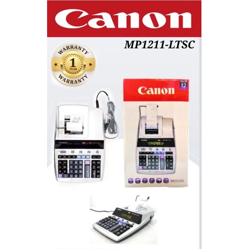 Calculatrice Imprimante Canon MP1211LTSC 12 Chiffres - Ruban Bicolore