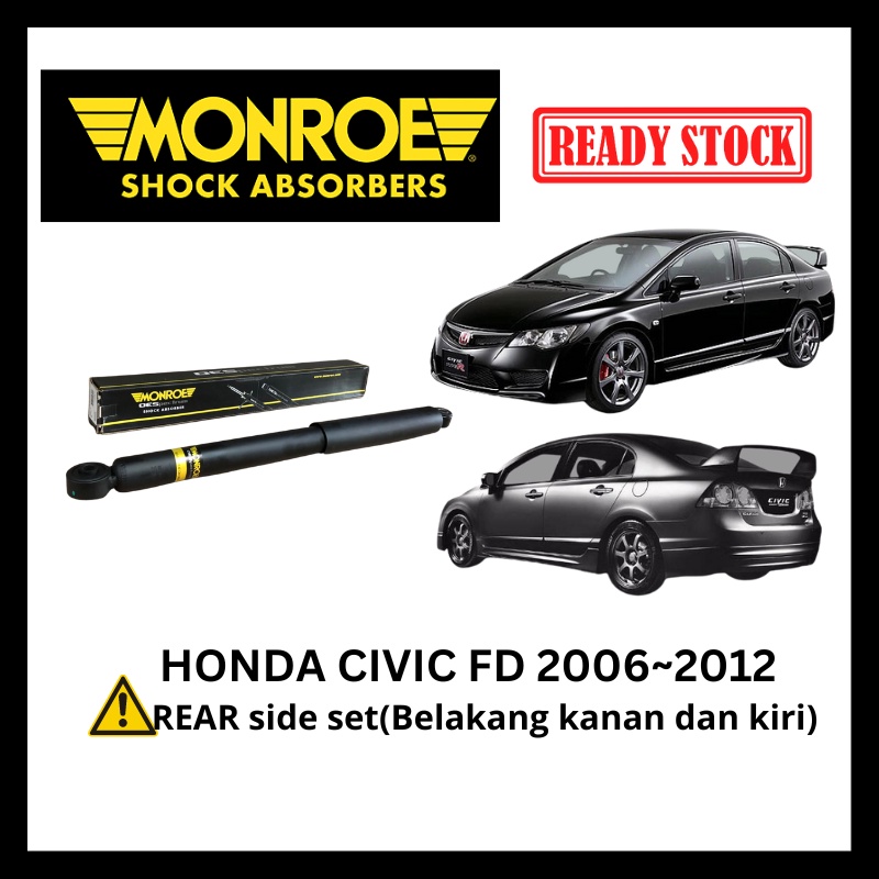 MONROE REAR Shock Absorber Honda Civic FD SNA 20062012 Belakang Set