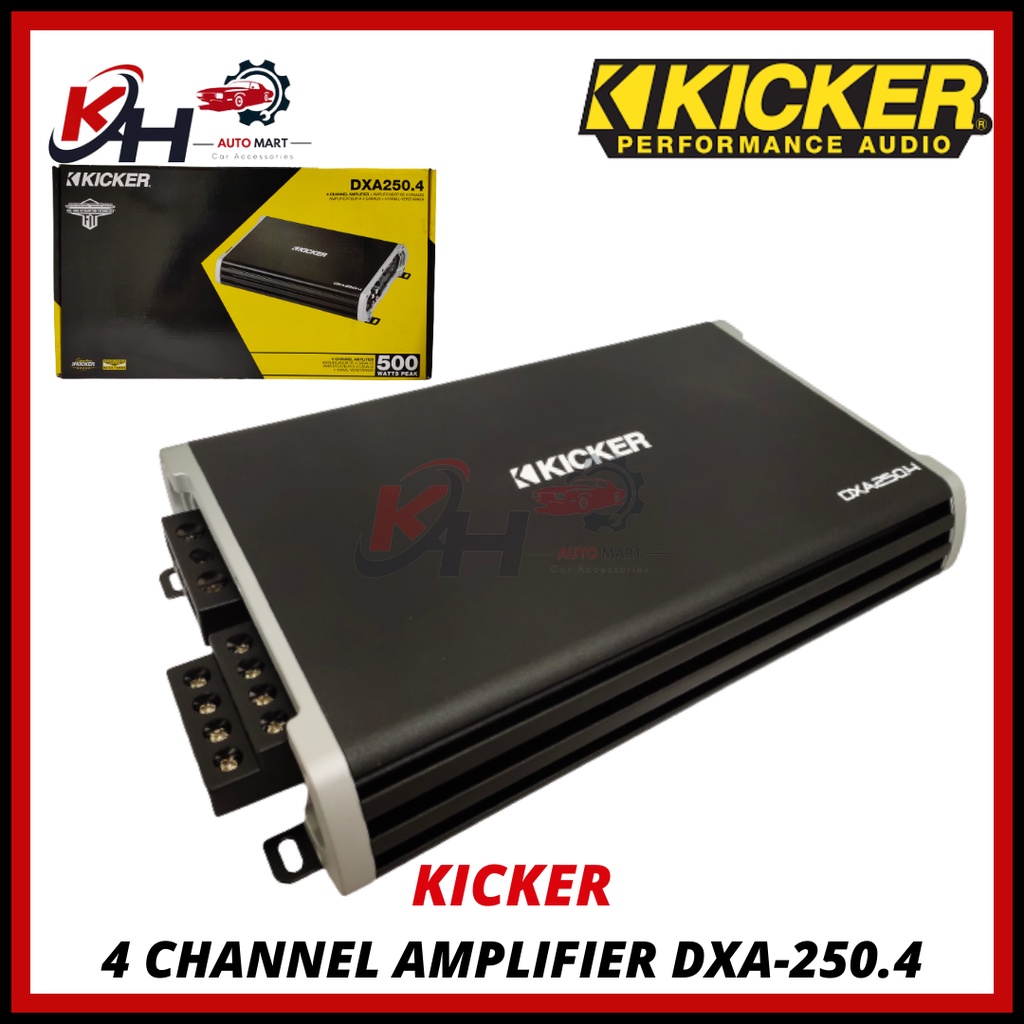 KICKER 4 Channel Amplifier DX SERIES DXA250.4 250Watt Peak CAR AUDIO