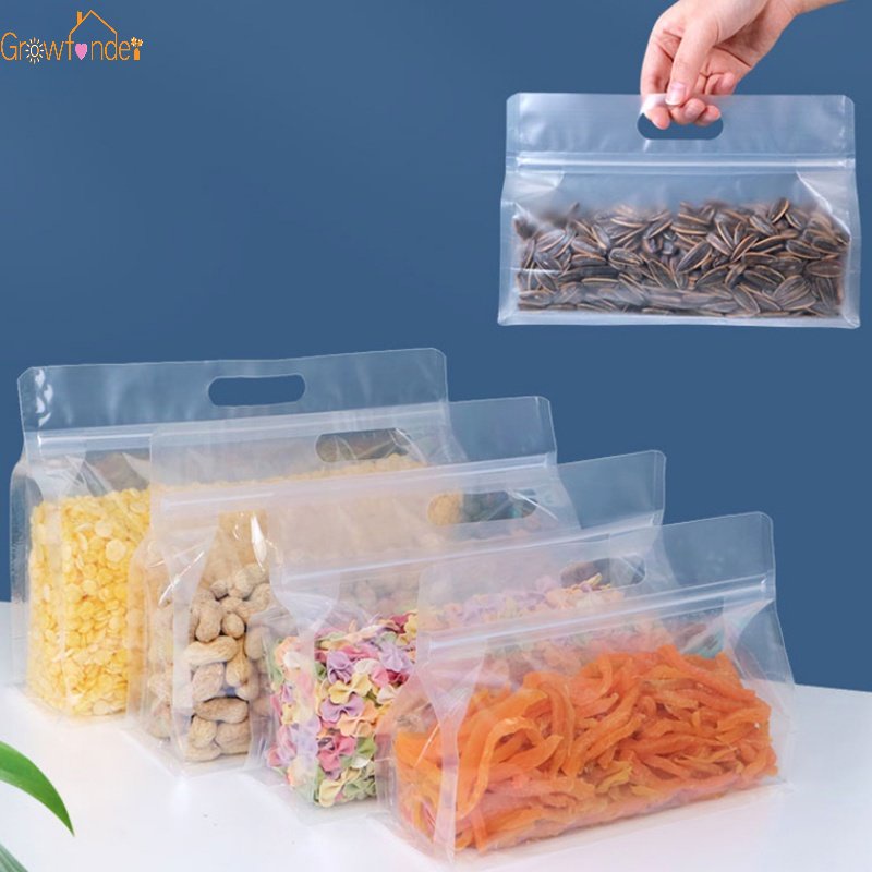 Stand Up Sealed Storage Bag Grains MoistureProof InsectProof Transparent Thickened Portable