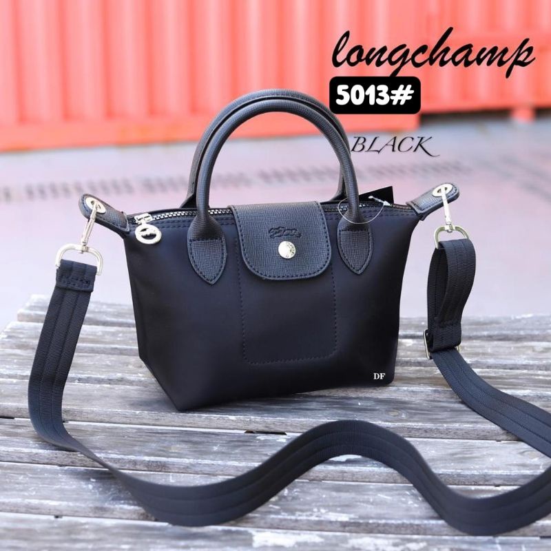 New Longchamp Le Pliage Neo 1500 mini Crossbody/Tote Black Bag