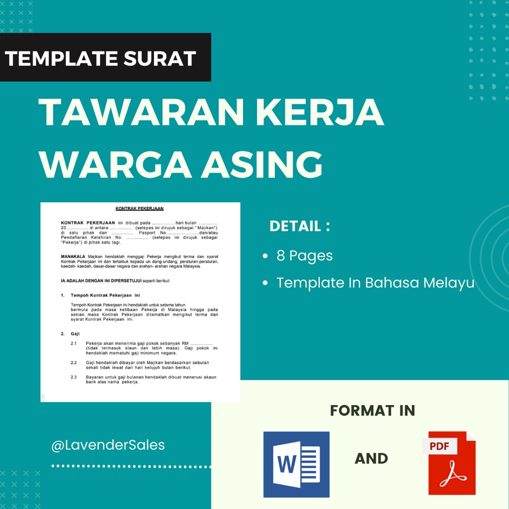 Perjanjian Sewa Rumah Template Surat Shopee Malaysia