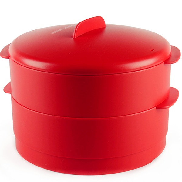 SUPER OFFER: Tupperware Steam It 2 layer Red Steamer Pengukus Merah ...