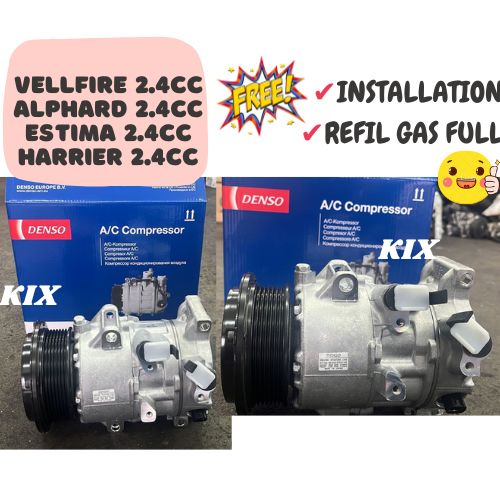 Original Aircond Compressor Denso Anh20 Vellfire 2.4 Anh20 alphard 2.4 ...