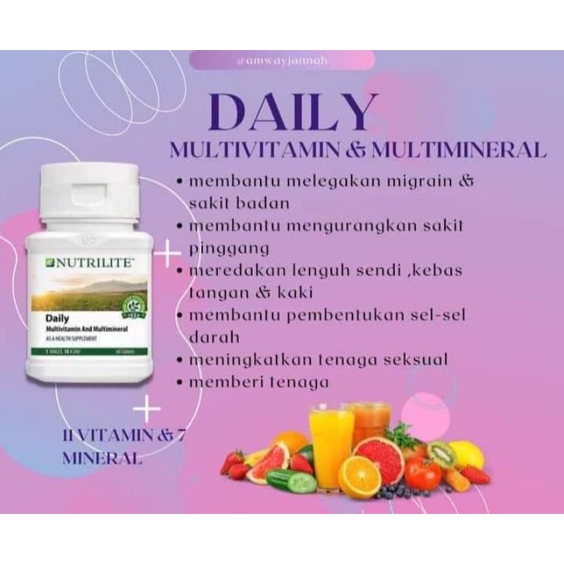 Amway - Daily Multivitamin & Multimineral | Shopee Malaysia