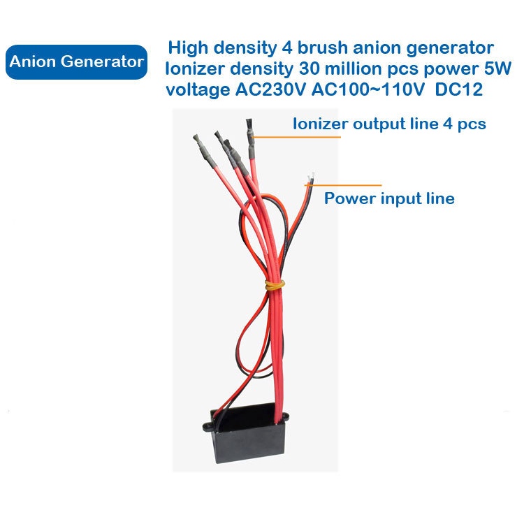 Negative ion Generator air purifier parts high density 4 brush Negative