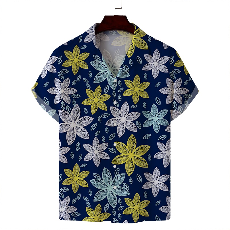 READY STOCKEuropean and American New Hawaiian Personalized Print Short