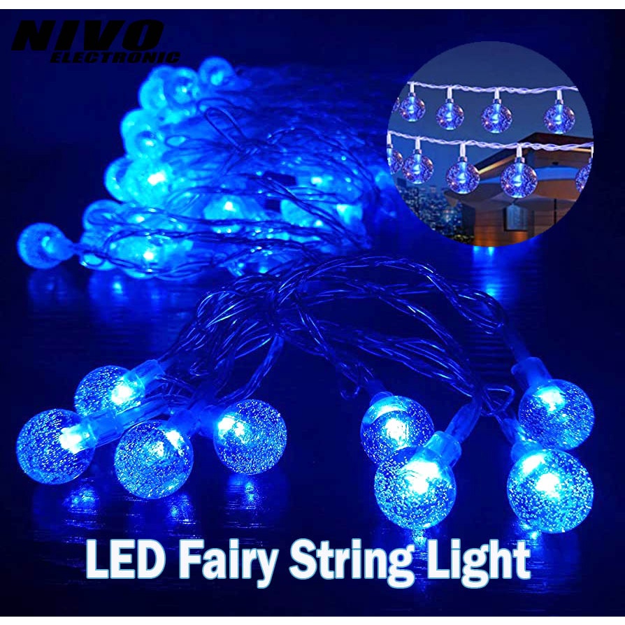 Fairy Light Crystel Balls LED String Lights Wedding Christmas Outdoor ...