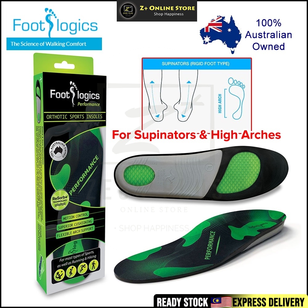 FOOTLOGICS PERFORMANCE Outdoor Orthotic Insole (Full Length) for High